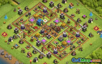 COC市政厅12基本布局：农业，奖杯和地图＃12299
