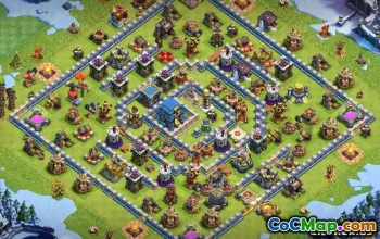 COC市政厅12基本布局：农业和奖杯地图＃9843
