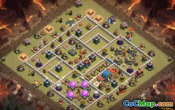 CoC Town Hall 12 Base Layouts for War & Trophy Maps #14141
