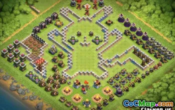 COC Town Hall 12 Base Düzenleri: Komik ve İlerleme Haritaları #13378