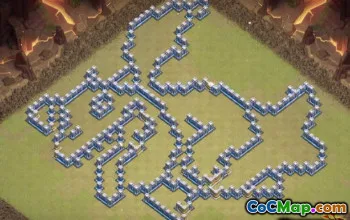 COC市政厅12基本布局：有趣与进度地图＃9888