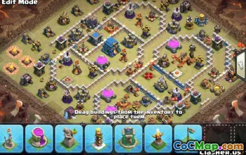 Primăria COC 12 machete de bază: Hărți de casă, trofeu și hibrid #13584