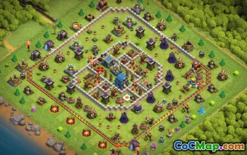 CoC Town Hall 12 Base Layouts - Home Village & Trophy Maps #17175