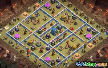 COC市政厅12基本布局：家庭，战争和农业地图＃10468