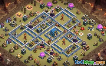 Coc Town Hall 12 Układy podstawowe: dom, wojna i mapy #13284