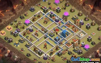 Coc Town Hall 12 Układy podstawowe - Mapy domu i wojny #13292