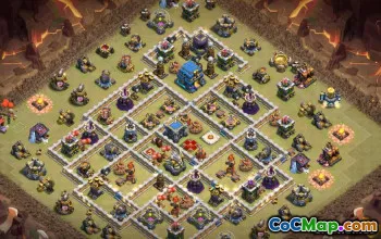 Hôtel de ville de Coc 12 dispositions de base: maison, guerre et cartes # 13382