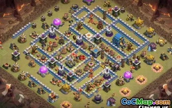 COC市政厅12基本布局：家庭，战争与奖杯地图＃10191