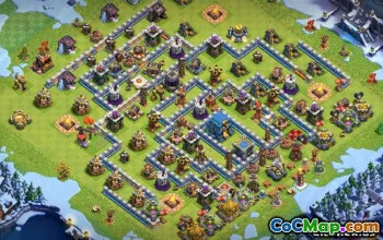 COC市政厅12基本布局：家庭，战争与奖杯地图＃10234