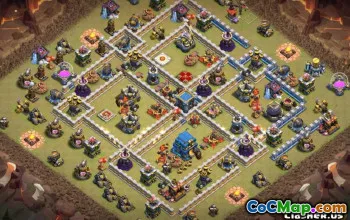 COC市政厅12基本布局：家庭，战争与奖杯地图＃10421