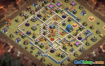 COC市政厅12基本布局：家庭，战争与奖杯地图＃10424