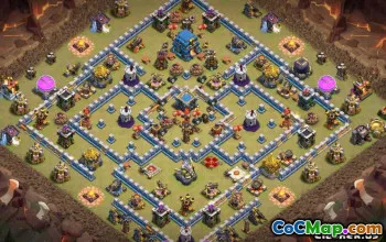 COC市政厅12基本布局：家庭，战争与奖杯地图＃10467