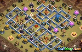 COC市政厅12基本布局：家庭，战争与奖杯地图＃10612