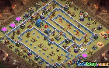 COC市政厅12基础布局：家庭，战争与奖杯地图＃10946
