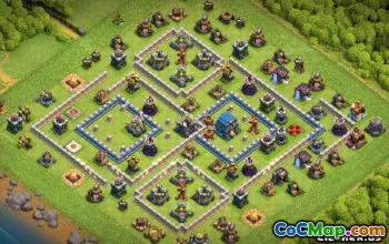 COC市政厅12基础布局：家庭，战争与奖杯地图＃11038