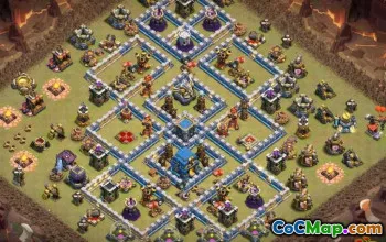 COC市政厅12基本布局：家庭，战争与奖杯地图＃11663