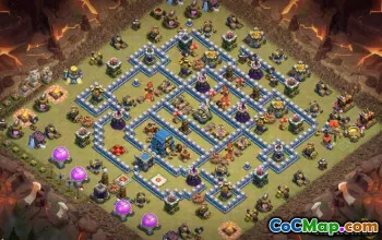 COC市政厅12基本布局：家庭，战争，奖杯地图＃12785