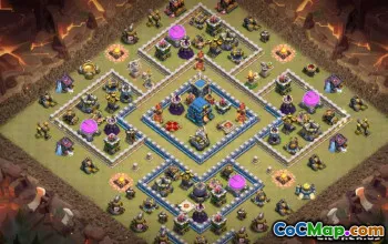 Layout di base del municipio COC 12: casa, guerra, mappe dei trofei #13623