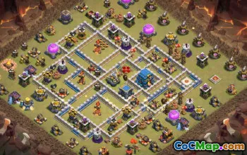 Coc Town Hall 12 Układy podstawowe: Mapy domu, wojny i trofeum #14473