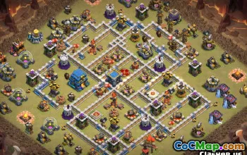 Coc Town Hall 12 Układy podstawowe: dom, mapy wojenne i trofeum #14573