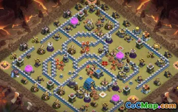 CoC Town Hall 12 Base Layouts: Home, War & Trophy Maps #17372