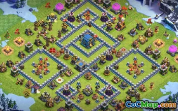 Layout di base del municipio COC 12: link e mappe per il successo #13398