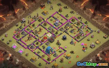 CoC Town Hall 12 Base Layouts & Links | War, Trophy, Home Village #31328