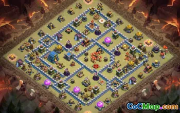 CoC Town Hall 12 Base Layouts & Map | Home Village & Link #27737