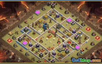 CoC Town Hall 12 Base Layouts & Map Links | Home & War Designs #30093
