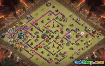 CoC Town Hall 12 Base Layouts & Map Links | Home, War, Trophy #31010