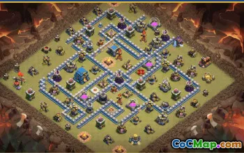 CoC Town Hall 12 Base Layouts & Map Links | Trophy & War Bases #29486