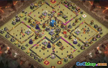 CoC Town Hall 12 Base Layouts & Map Links | Trophy & War Designs #30971