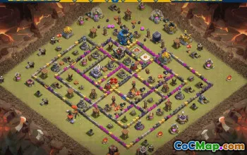 CoC Town Hall 12 Base layouts & Map Links | War & Trophy Defense #30721