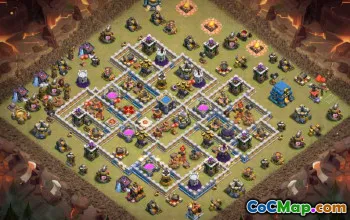 Coc Town Hall 12 Układy i mapy podstawowe - Kopiuj i link tutaj! #14695