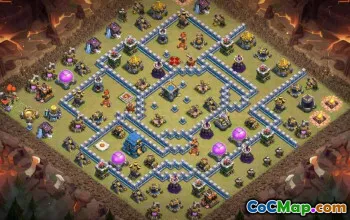 CoC Town Hall 12 Base Layouts & Maps - Copy Now! #16827