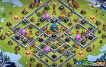 Coc Town Hall 12 Układy i mapy do domu i wojny #13299