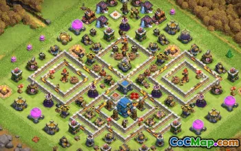 Coc Town Hall 12 Układy podstawowe: mapy do domu, wojny i trofeum #14341
