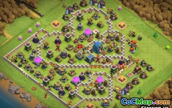 Coc Town Hall 12 Basislayouts: Karten für Trophäen und Landwirtschaft #14342