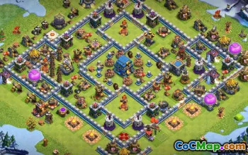 COC市政厅12基本布局：战争与奖杯的地图＃12182