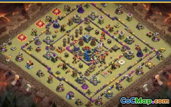 CoC Town Hall 12 Base Layouts & Maps | Home, Farming, Trophy #27499