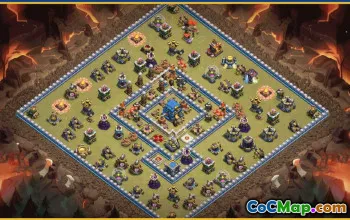 CoC Town Hall 12 Base Layouts & Maps | Home, Trophy, Farming #29262