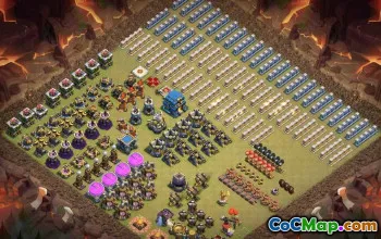 CoC Town Hall 12 Base Layouts & Maps - Home Village Designs #27081