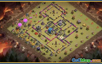 CoC Town Hall 12 Base Layouts & Maps | Trophy & War Defense #30365