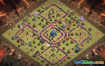 CoC Town Hall 12 Base Layouts & Maps | Trophy & War Defense #31262