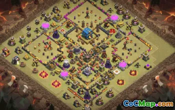 CoC Town Hall 12 Base Layouts & Maps | Trophy & War Defense #31615
