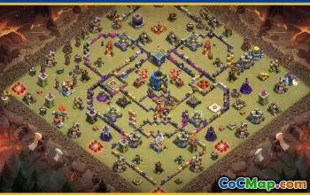 CoC Town Hall 12 Base Layouts & Maps | Trophy & War Defenses #27581