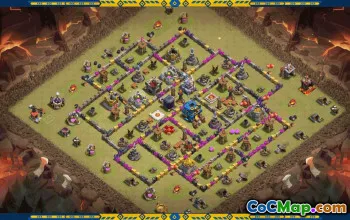 CoC Town Hall 12 Base Layouts & Maps | Trophy & War Defenses #30559