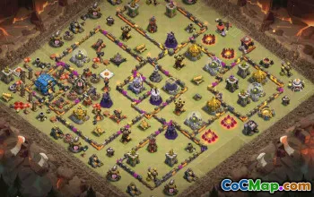 CoC Town Hall 12 Base Layouts & Maps | Trophy & War Designs #31403