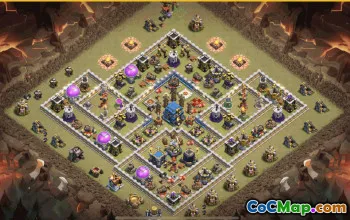 CoC Town Hall 12 Base Layouts & Maps | Trophy, War, Farming #27621