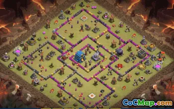 CoC Town Hall 12 Base Layouts & Maps | Trophy, War & Home Village #31172
